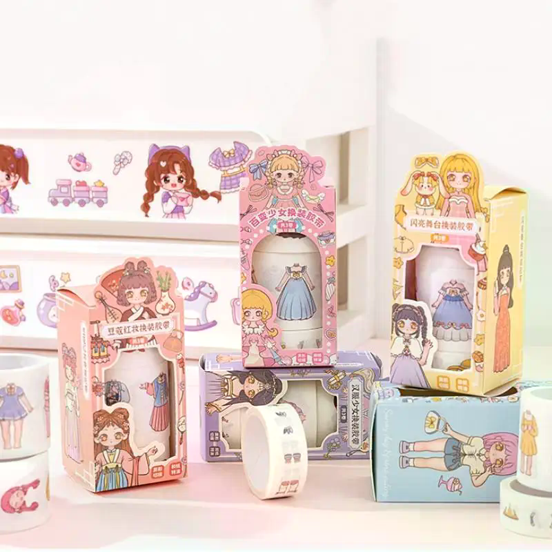Beauty Makeup Girl - 1Box Cartoon Dress Up Stickers Beautiful