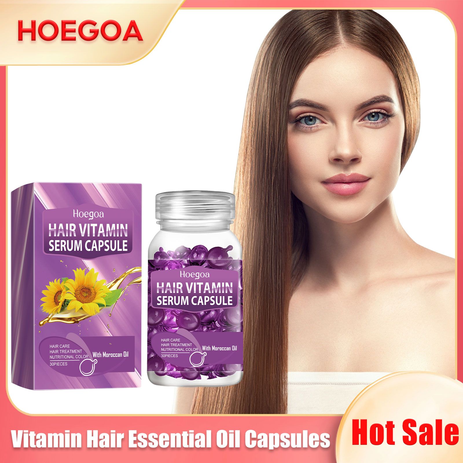 Hair Straightener - Vitamin Hair Essential Oil Capsules Strengthen