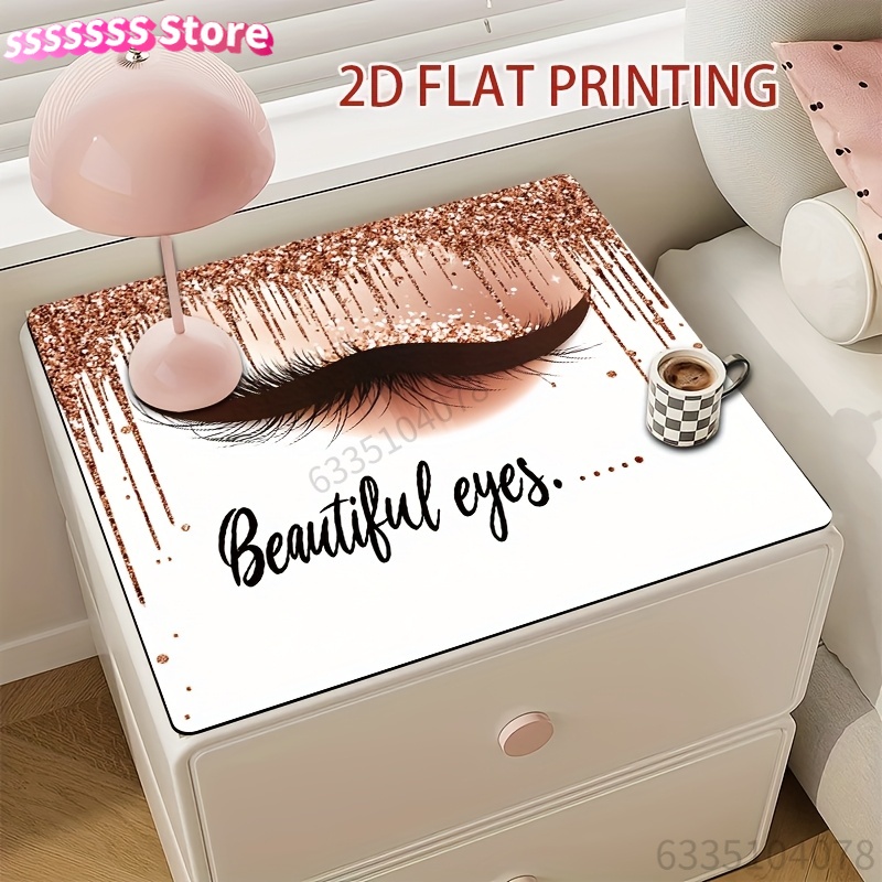 Beauty Of Makeup Quotes - Non-Slip 2D Flat Printing Desk Mat