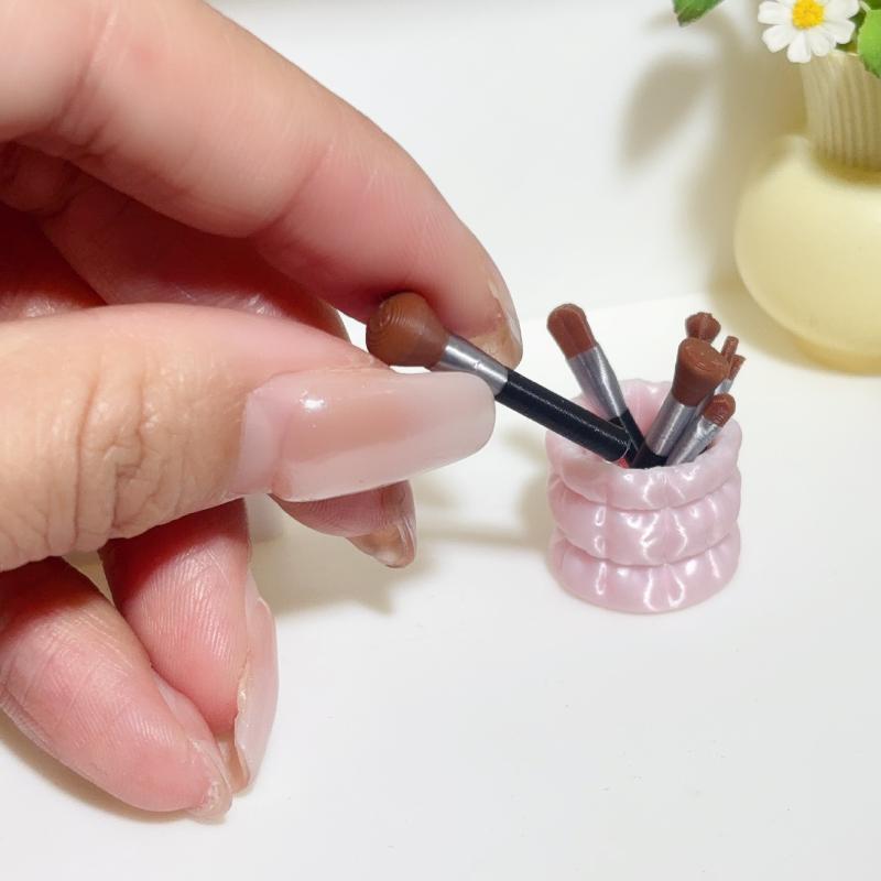 Makeup Brush Set - 1 Set Doll Accessories Toys 1/12