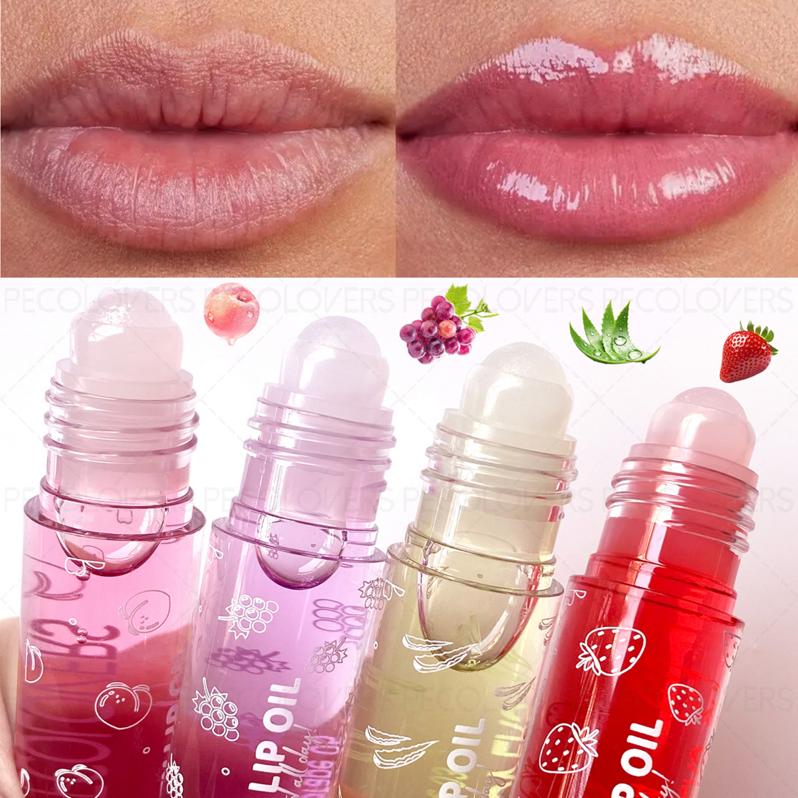 Lip Gloss Plumping - 1PC Long-lasting Ball Lip Oil -