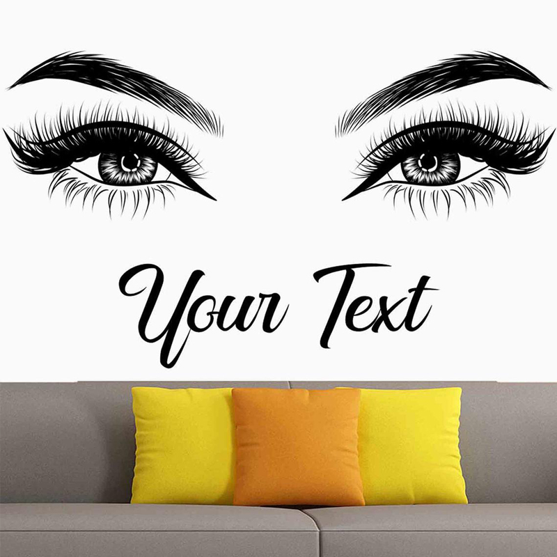 Beauty Of Makeup Quotes - Eyelashes Brows Wall Decal Beauty Salon