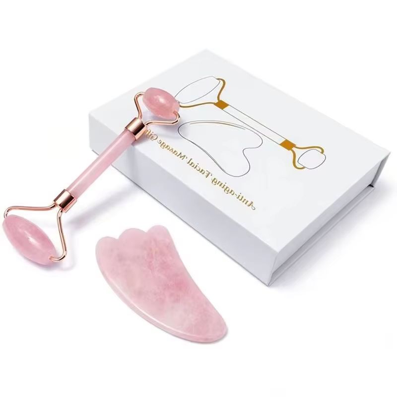 Rose Quartz Gouache Scraper Fa - Jade Roller Gua Sha のレビューと価格