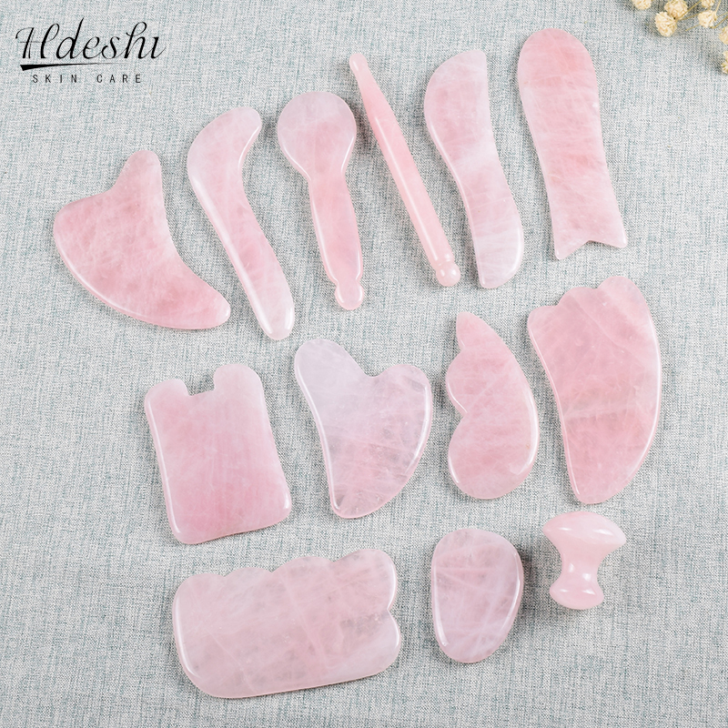 Natural Rose Jade Gouache Scra - Jade Roller Gua Sha のレビューと価格