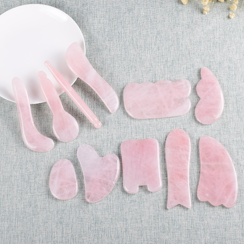 Natural Rose Jade Gouache Scra - Jade Roller Gua Sha のレビューと価格