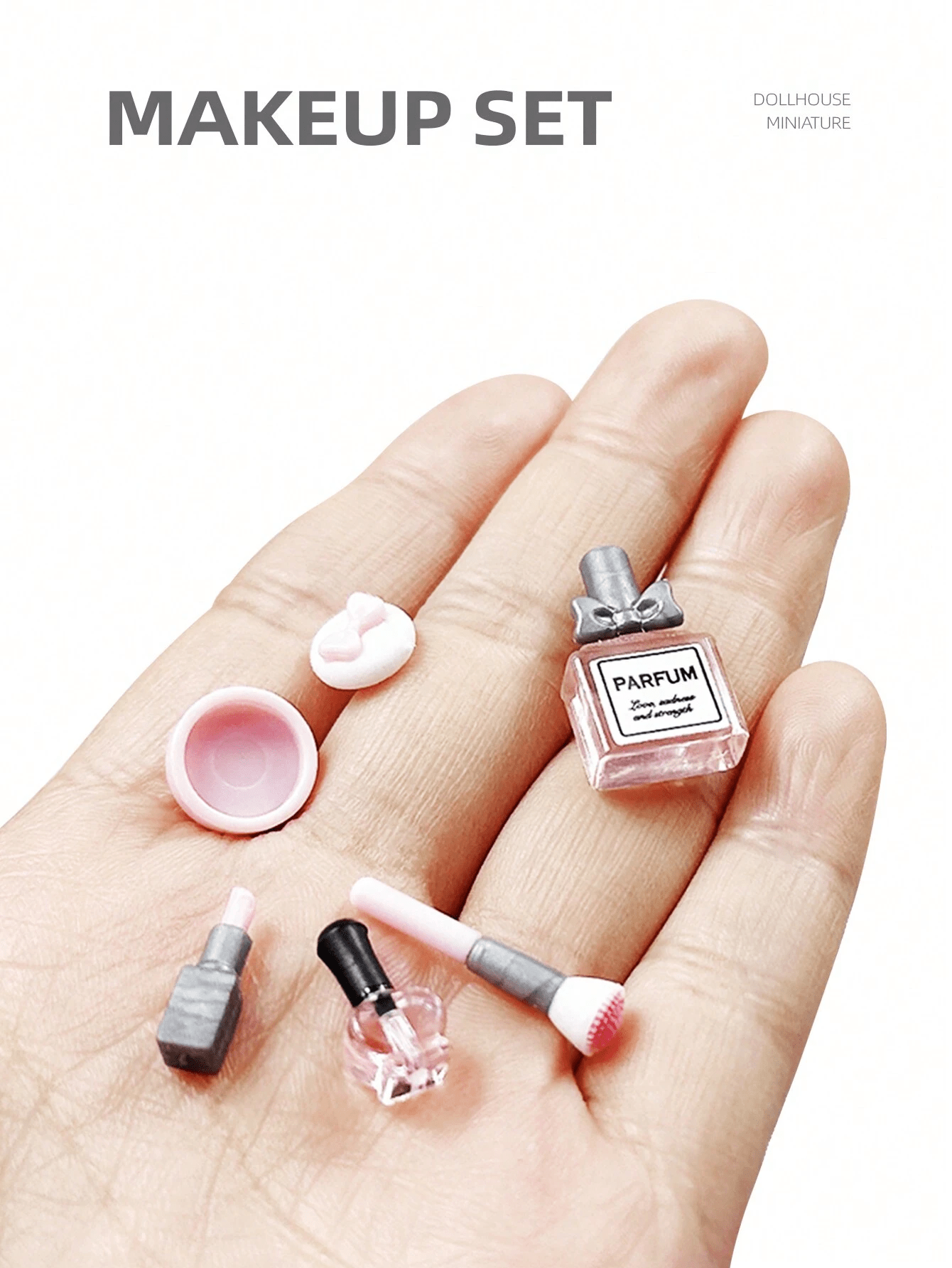 5 Pcs/Set Dollhouse Miniature  - Makeup Brush Set のレビューと価格