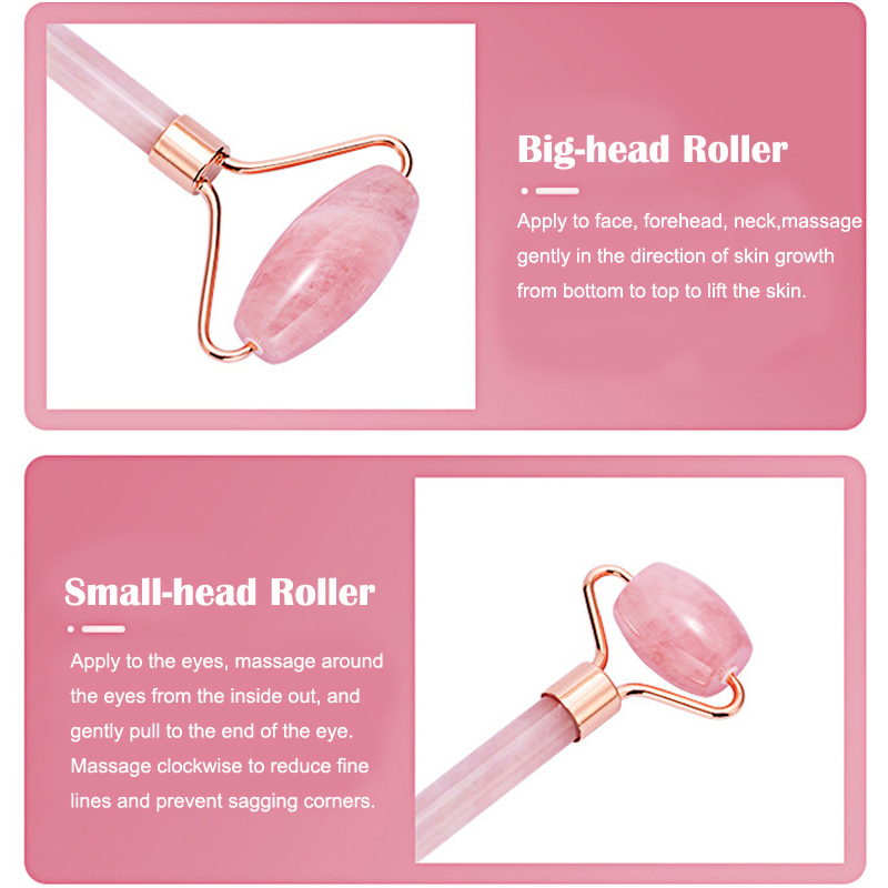 Natural Rose Quartz Jade Rolle - Jade Roller Gua Sha のレビューと価格