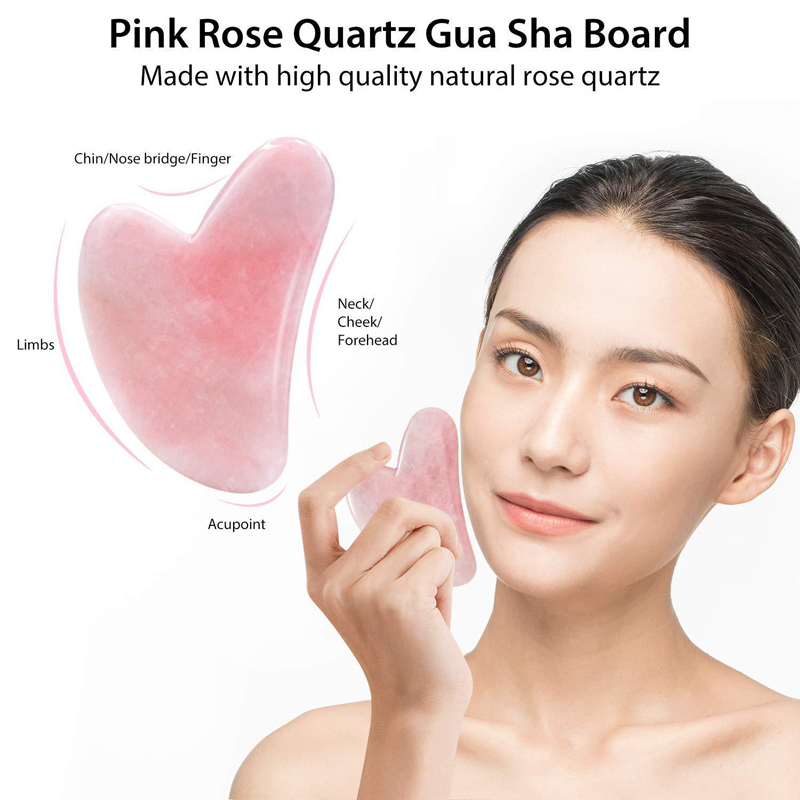 Natural Rose Quartz Jade Rolle - Jade Roller Gua Sha のレビューと価格