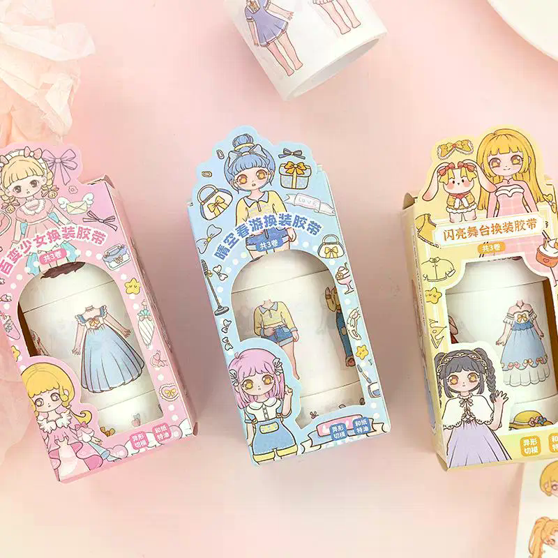 1Box Cartoon Dress Up Stickers - Beauty Makeup Girl のレビューと価格