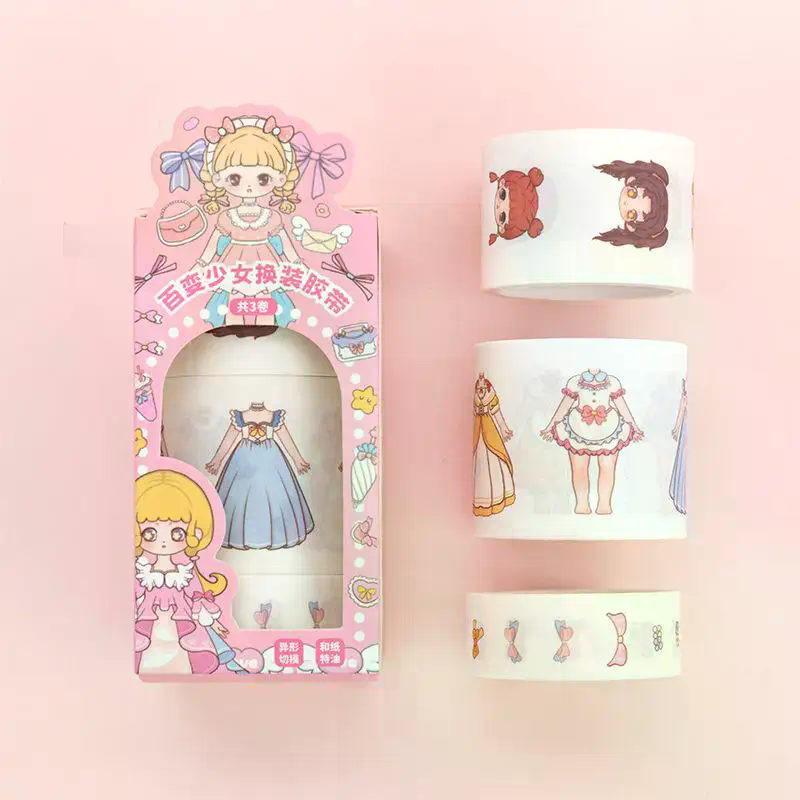 1Box Cartoon Dress Up Stickers - Beauty Makeup Girl のレビューと価格