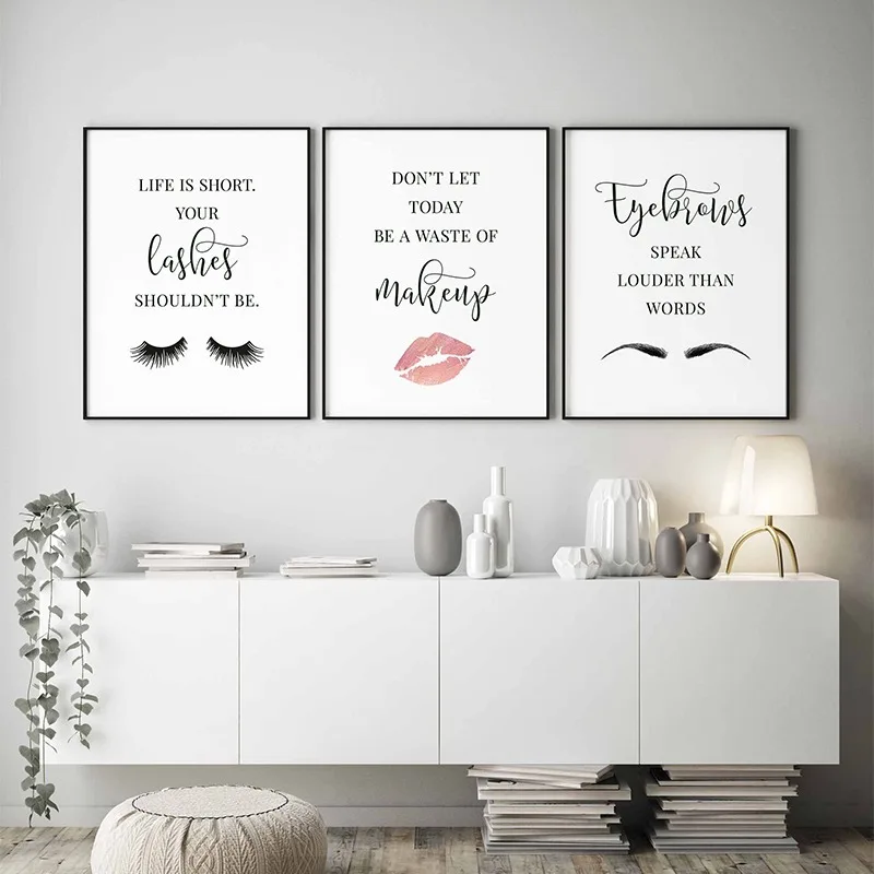 Makeup Quotes Poster Eyelash E - Beauty Of Makeup Quotes のレビューと価格