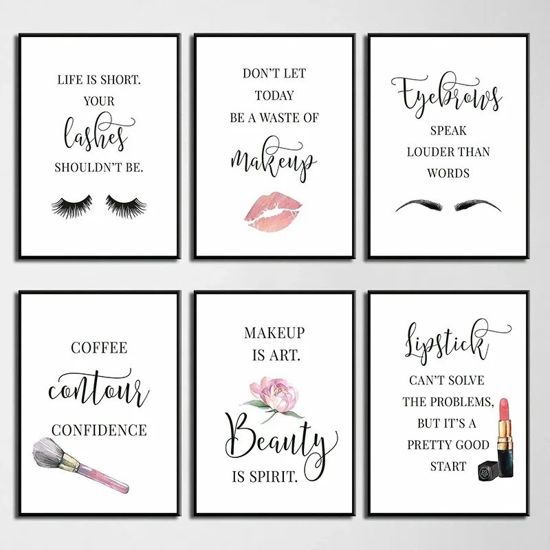 Makeup Quotes Poster Eyelash E - Beauty Of Makeup Quotes のレビューと価格