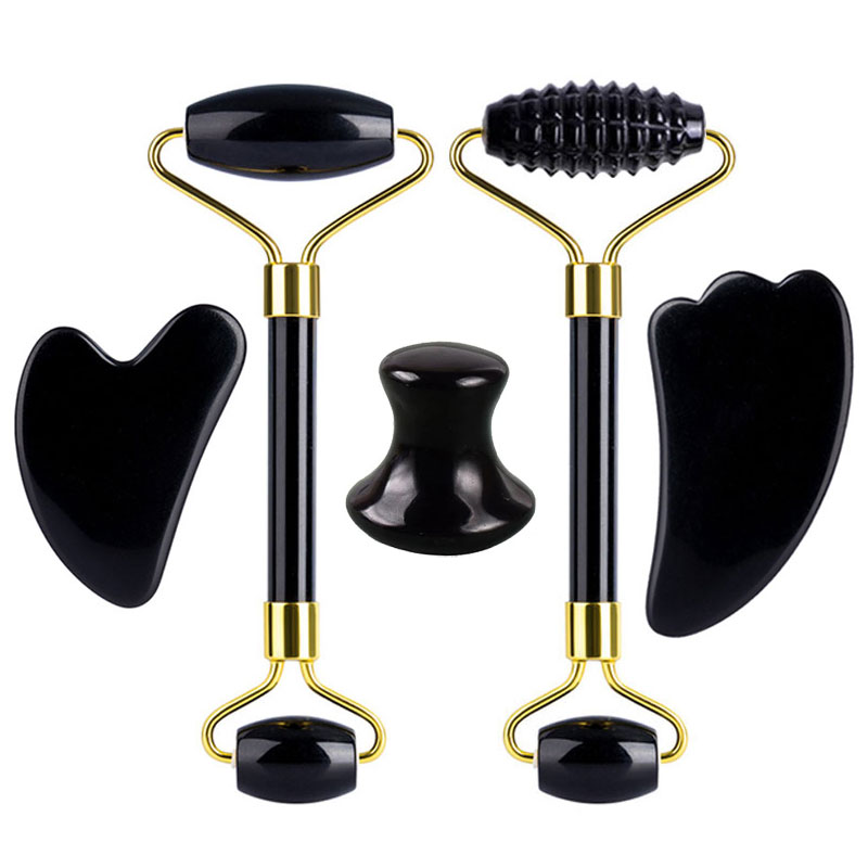 Natural Obsidian Face Massage  - Jade Roller Gua Sha のレビューと価格