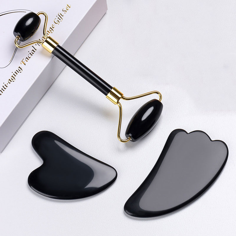 Natural Obsidian Face Massage  - Jade Roller Gua Sha のレビューと価格