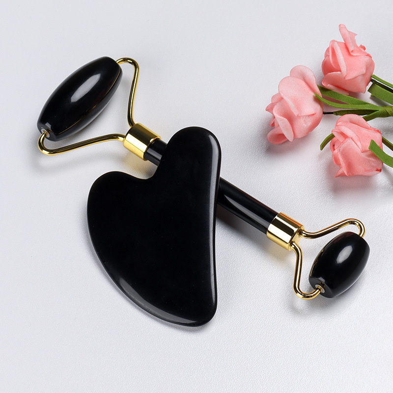 Natural Obsidian Face Massage  - Jade Roller Gua Sha のレビューと価格