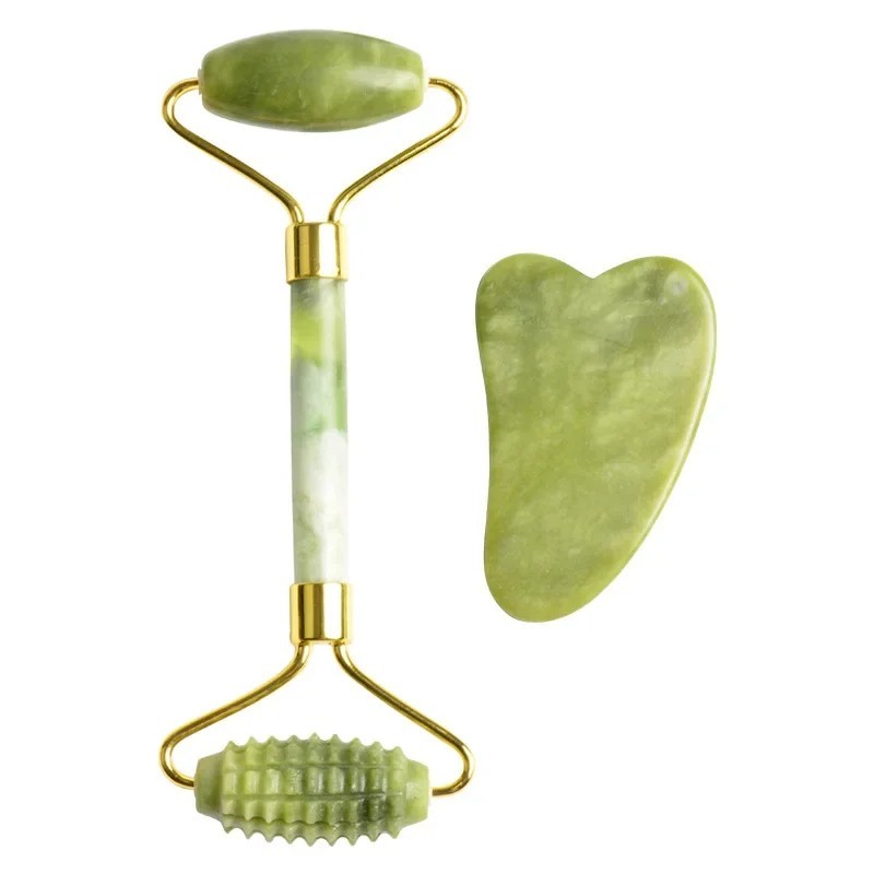 Facial Jade Massage Roller Set - Jade Roller Gua Sha のレビューと価格