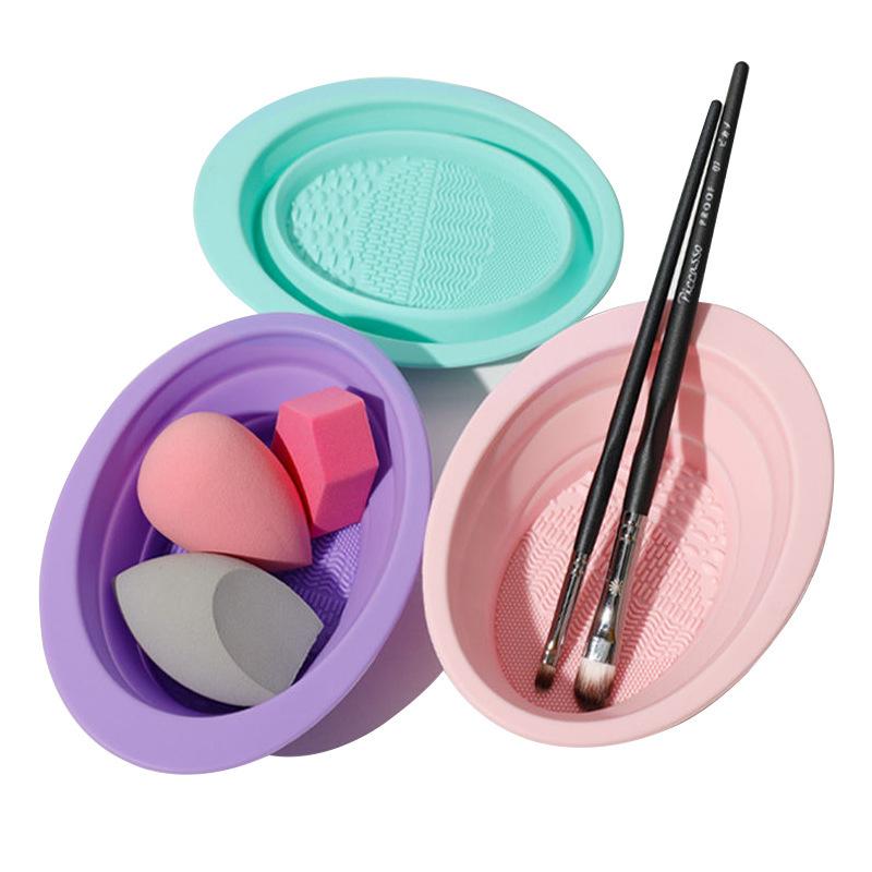 Folding Powder Puff Cleaning B - Makeup Brush Set のレビューと価格