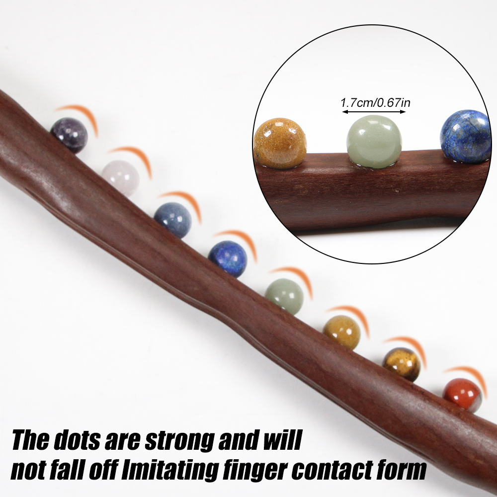 Wood Massage Stick 10 Jade Sto - Jade Roller Gua Sha のレビューと価格
