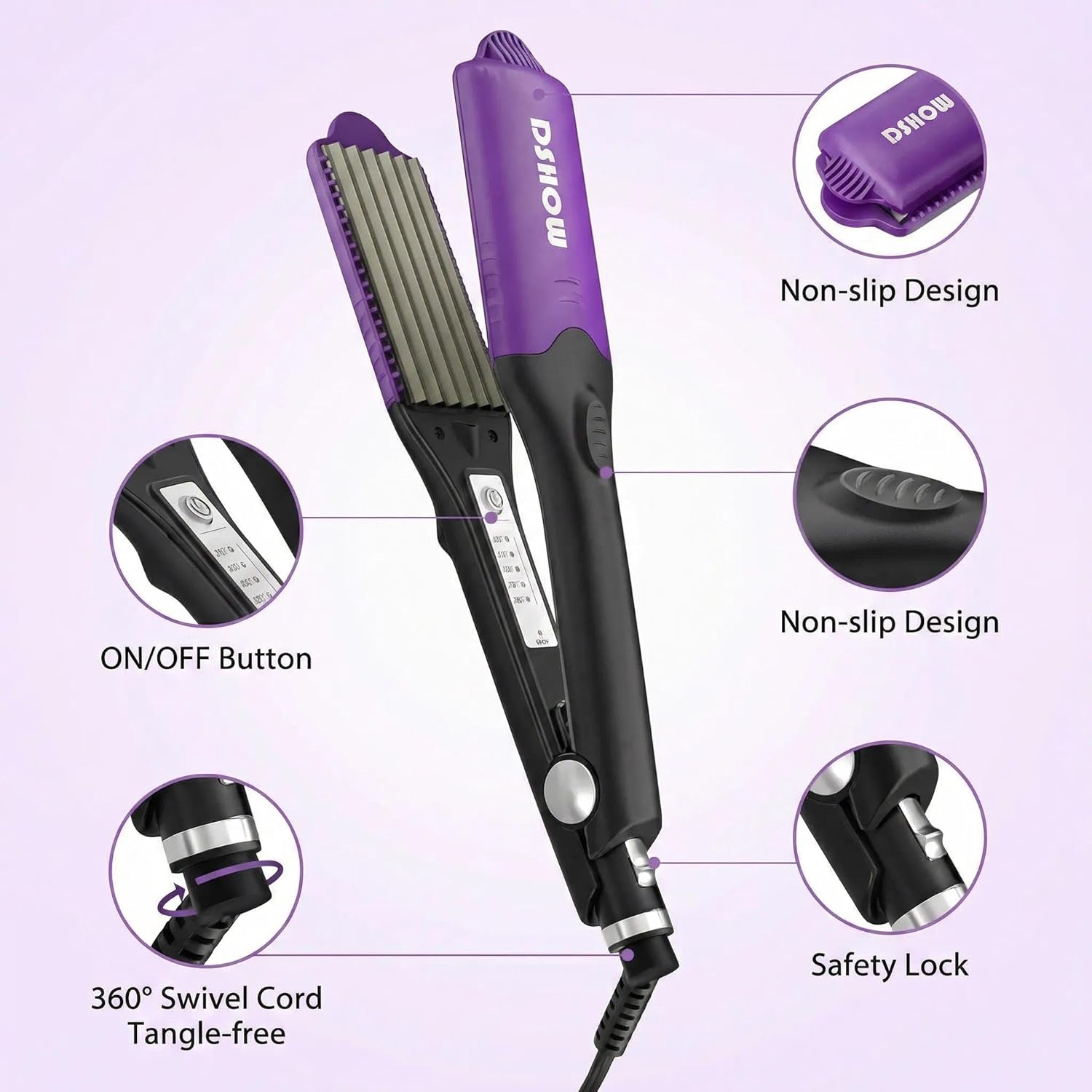 4 in 1 Hair Crimper and Straig - Hair Straightener のレビューと価格