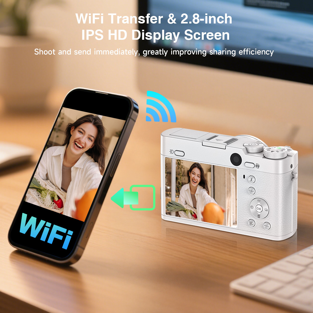 5K 64MP WiFi Digital Camera, 6 - Beauty Makeup App のレビューと価格