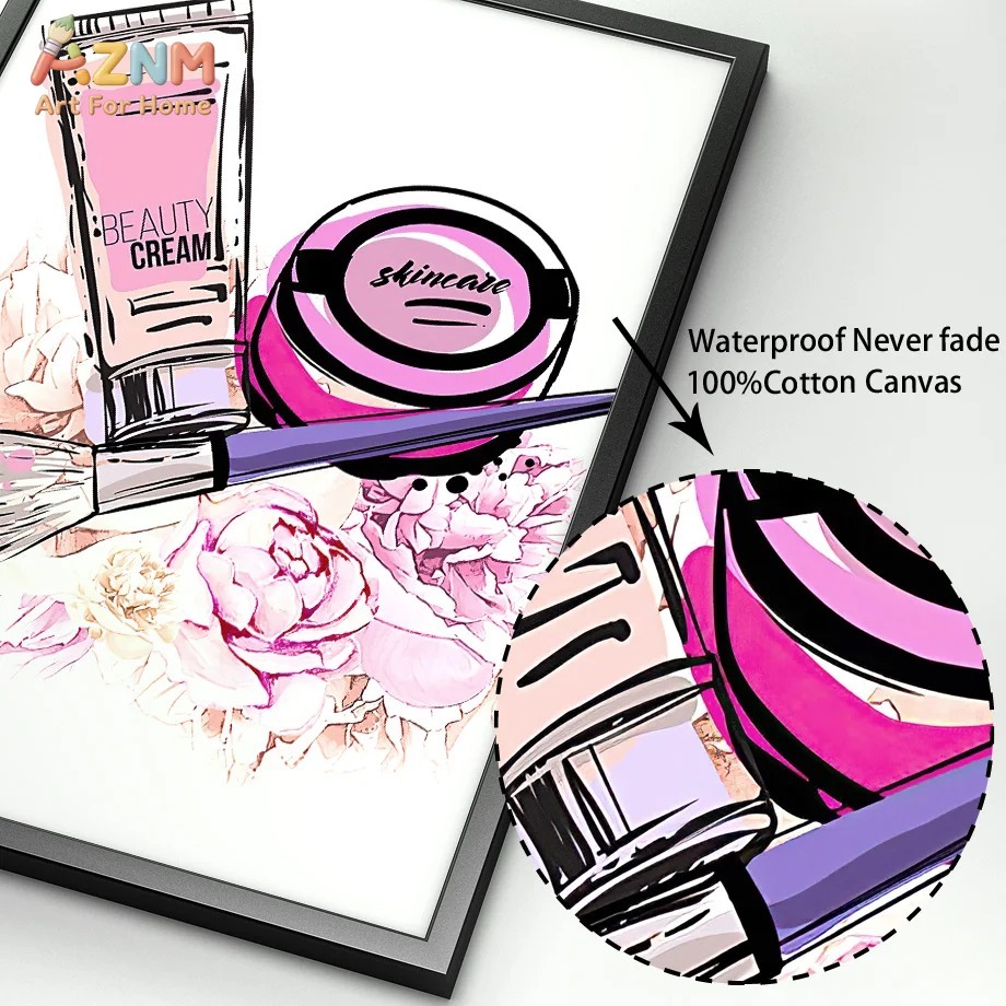 AZNM Pink Nail Makeup Canvas W - Beauty Of Makeup Quotes のレビューと価格