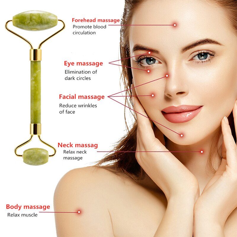 Skin Care Quartz Stone Natural - Jade Roller Gua Sha のレビューと価格