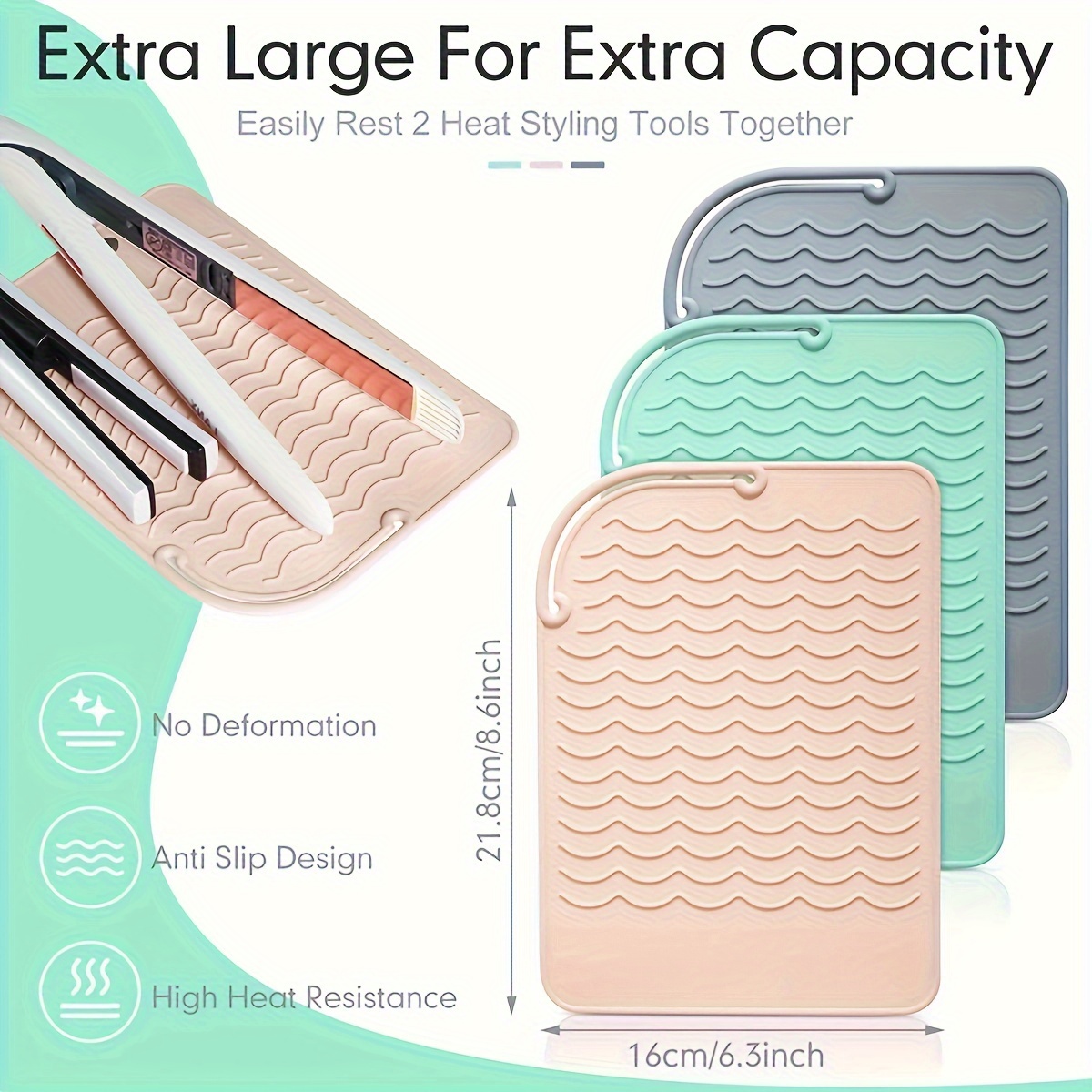1pc Silicone Heat Resistant Ma - Hair Straightener のレビューと価格