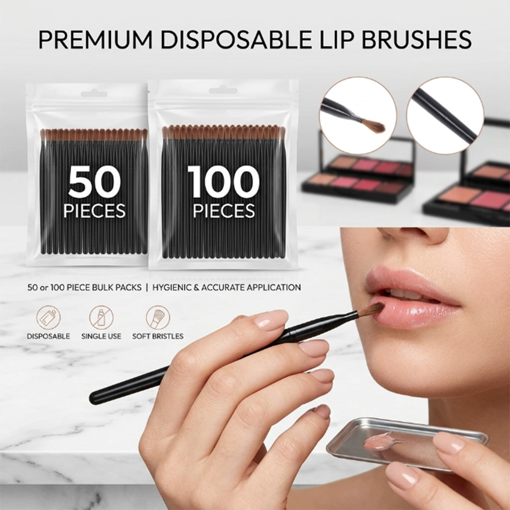 50/100pcs Disposable Lip Brush - Makeup Brush Set のレビューと価格