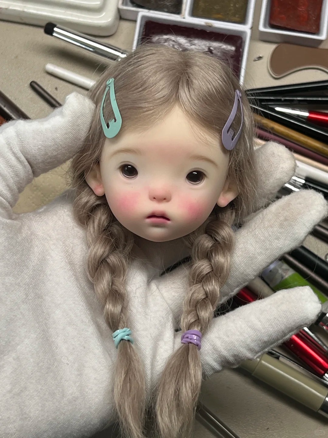 SD BJD Doll 1/6 Landoudou Head - Beauty Makeup Girl のレビューと価格