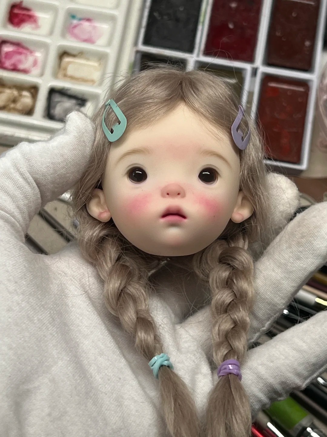 SD BJD Doll 1/6 Landoudou Head - Beauty Makeup Girl のレビューと価格