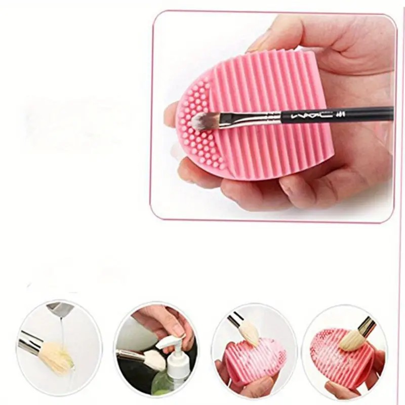 Pink Silicone Makeup Brush Cle - Makeup Brush Set のレビューと価格