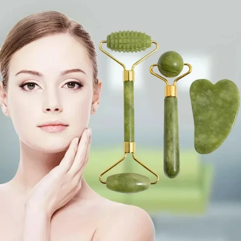 Natural Jade Roller Face Gua S - Jade Roller Gua Sha のレビューと価格