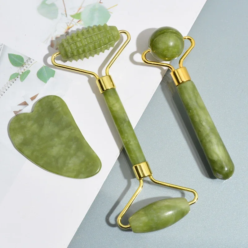 Natural Jade Roller Face Gua S - Jade Roller Gua Sha のレビューと価格