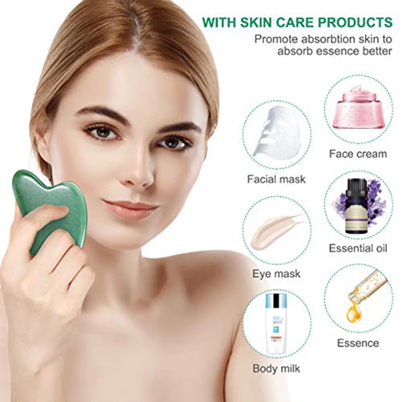 Rose Quartz Natural Jade Rolle - Jade Roller Gua Sha のレビューと価格