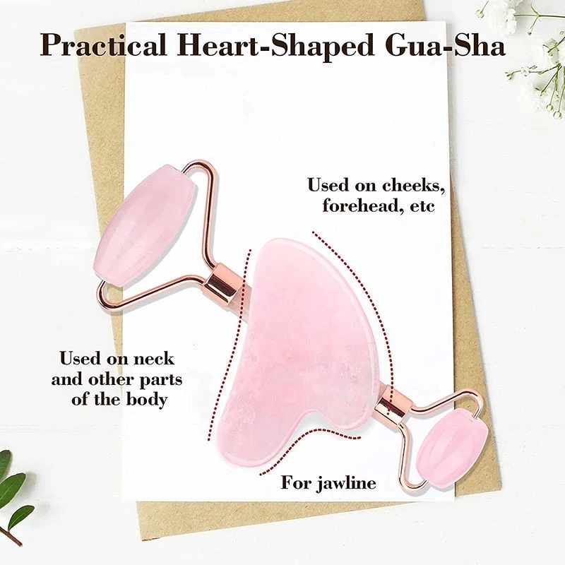 Rose Quartz Natural Jade Rolle - Jade Roller Gua Sha のレビューと価格