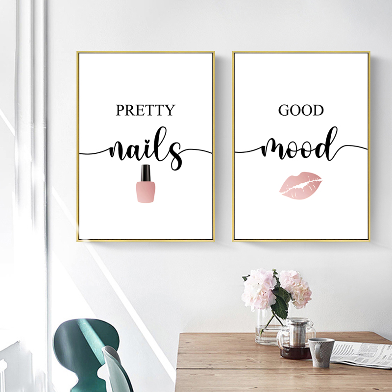 Nordic Pink Woman Red Lip Nail - Beauty Of Makeup Quotes のレビューと価格
