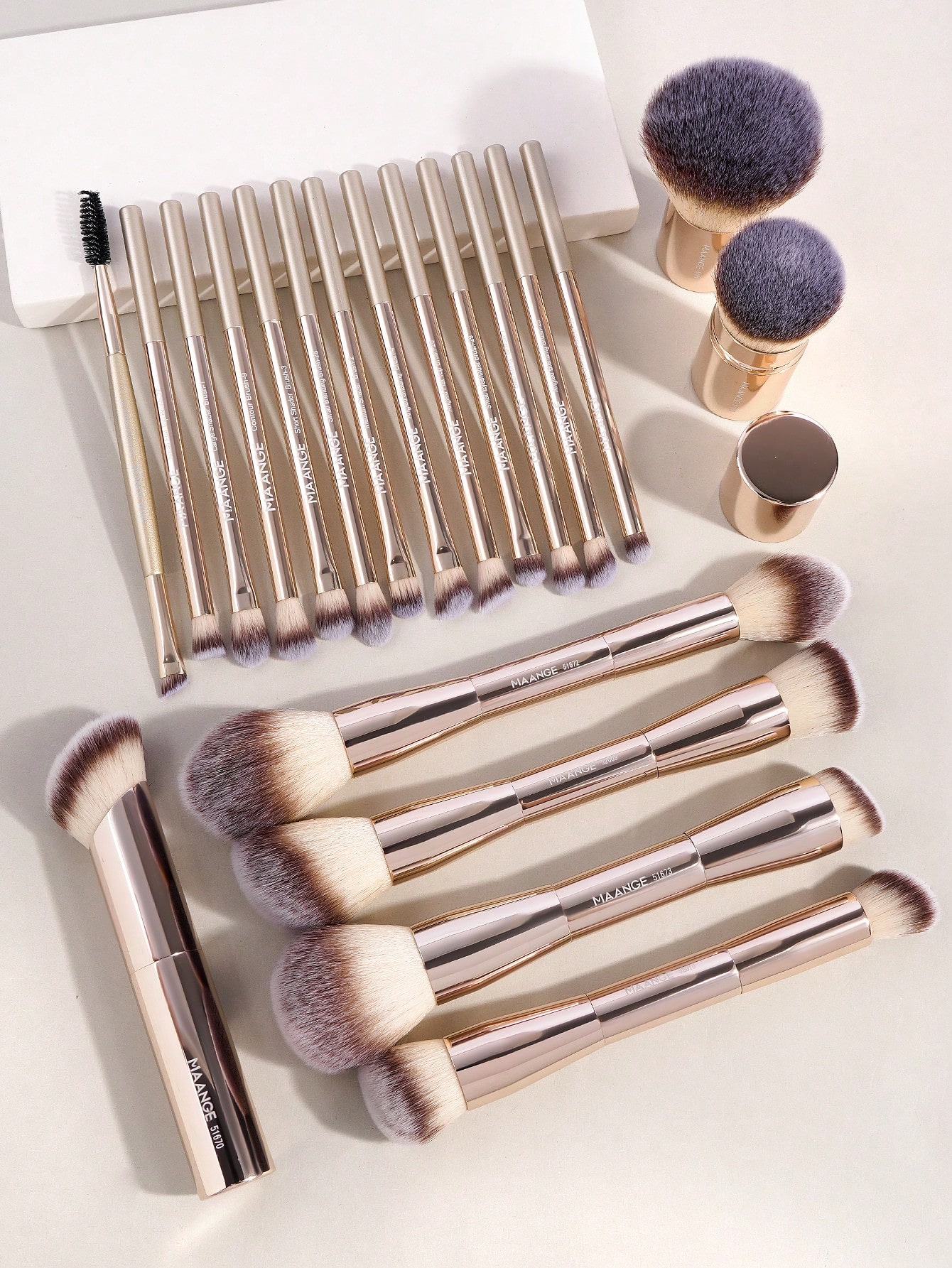 MAANGE 1/7pcs Or 13/20pcs Prof - Makeup Brush Set のレビューと価格