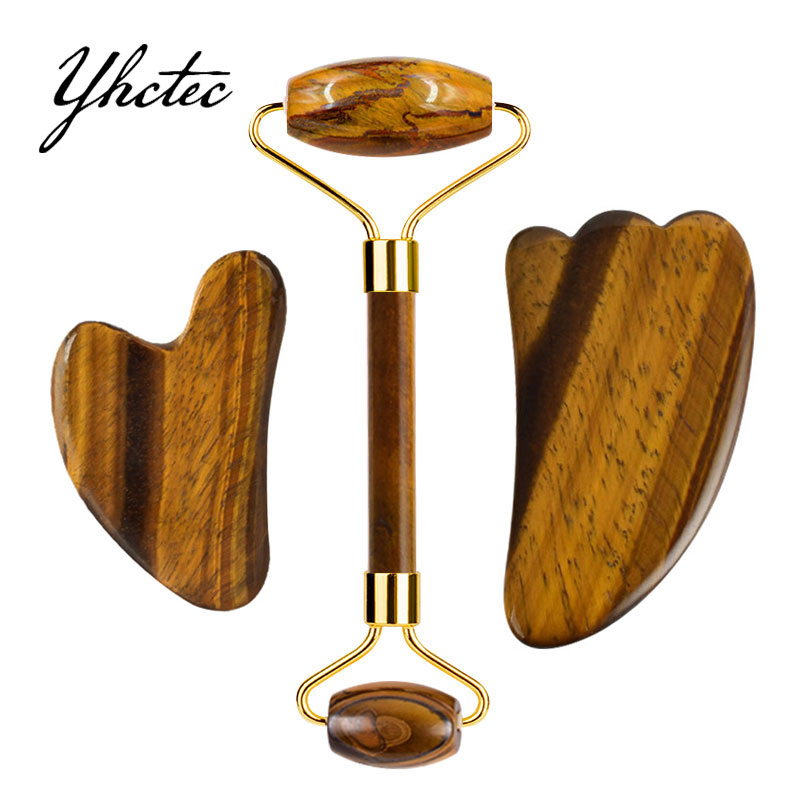 Natural Tiger Eye Stone Gouach - Jade Roller Gua Sha のレビューと価格