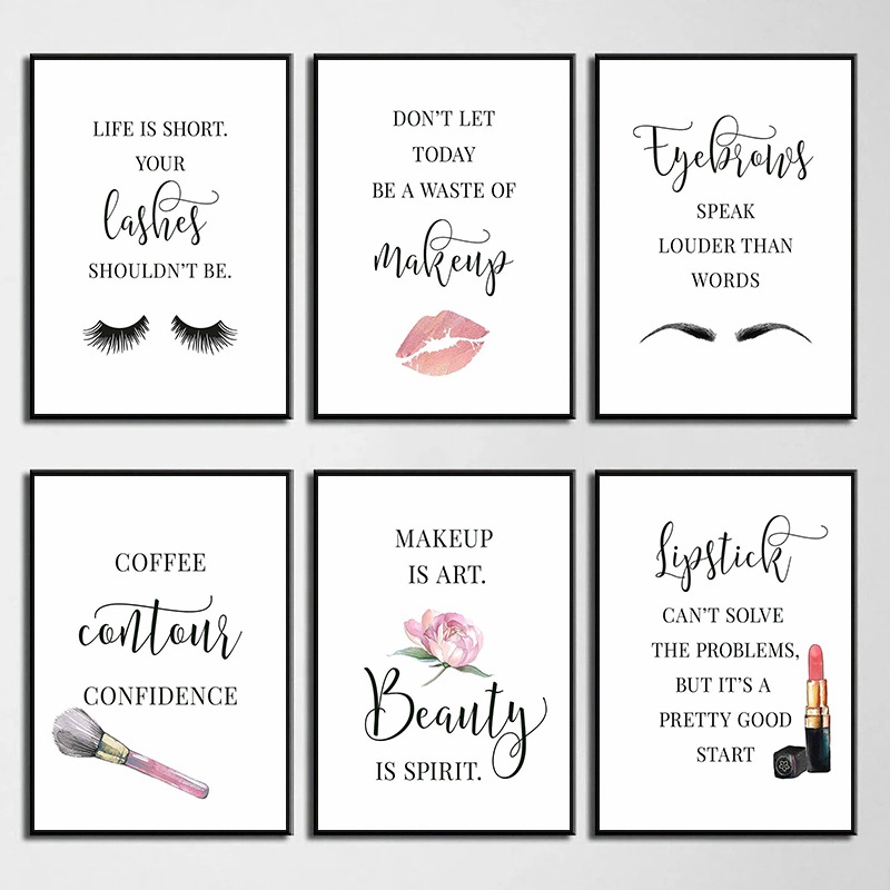 Makeup Quotes Poster Eyelash E - Beauty Of Makeup Quotes のレビューと価格
