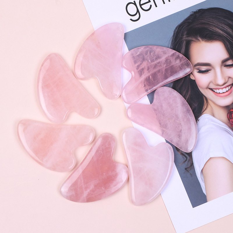 Hot Selling A+Rose Quartz Gua  - Jade Roller Gua Sha のレビューと価格