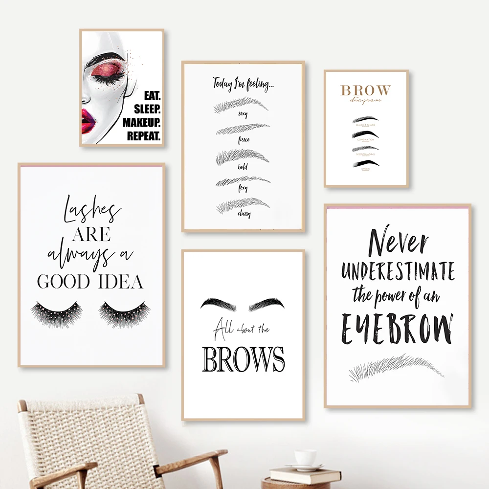 Fashion MakeUp Canvas Painting - Beauty Of Makeup Quotes のレビューと価格