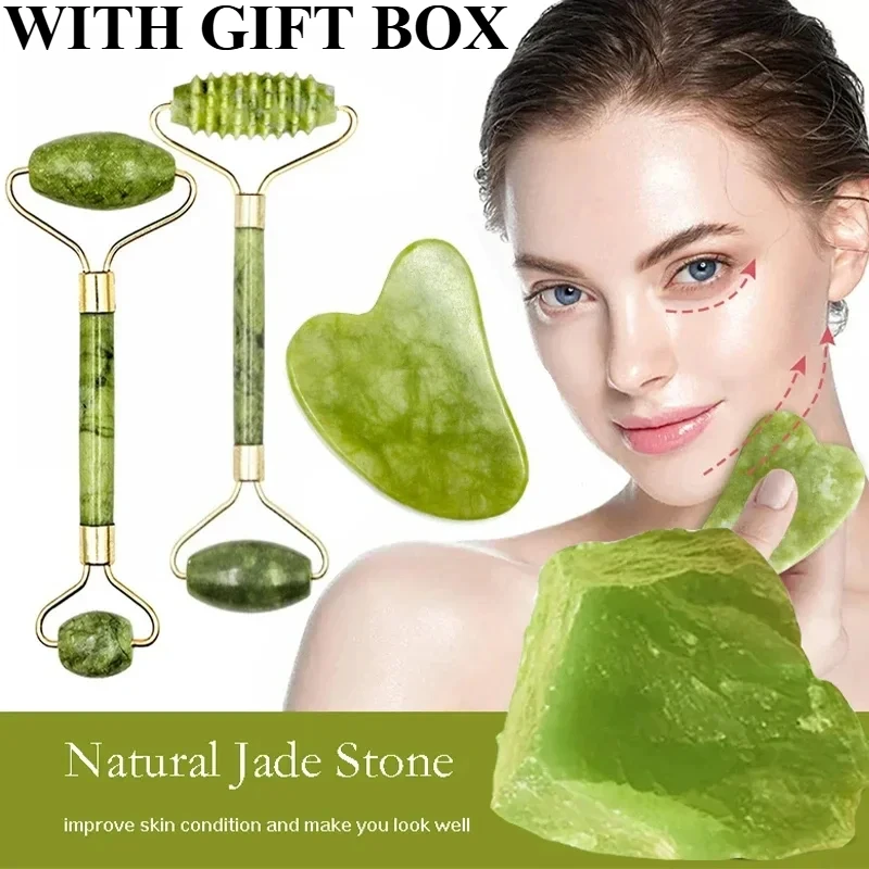 Natural Jade Roller Face Gua S - Jade Roller Gua Sha のレビューと価格