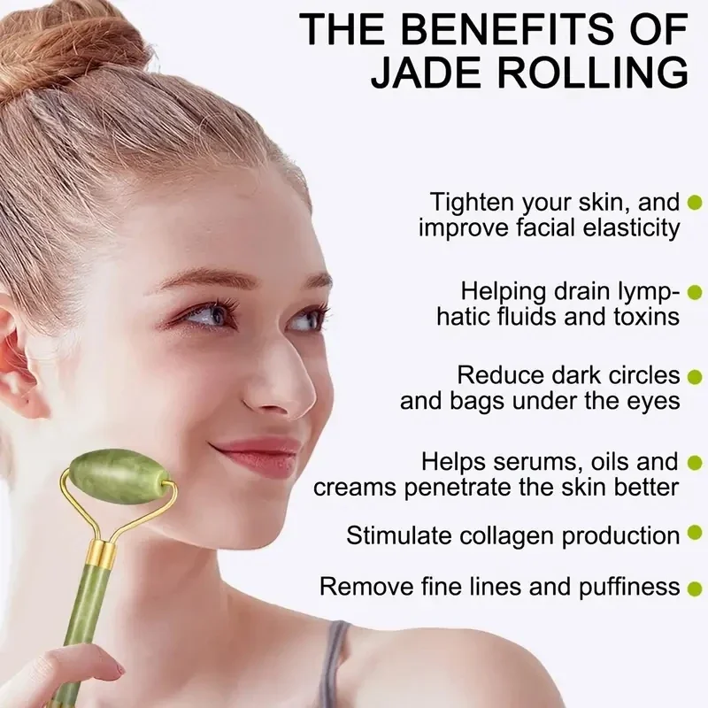 Natural Jade Roller Face Gua S - Jade Roller Gua Sha のレビューと価格